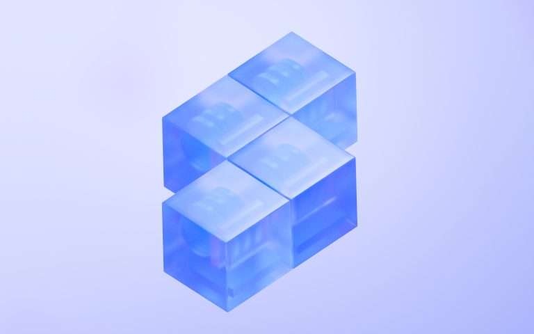 Translucent blue 3D blocks illustrating labor cost shifts, workforce structure changes, and financial planning strategy over time