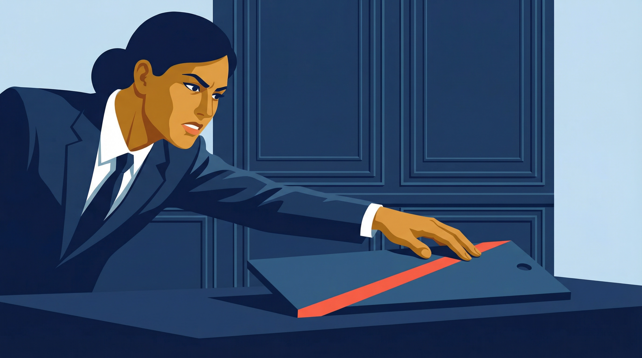 Illustration of a business leader constrained by fixed pricing commitments as rising costs lock in margin deterioration