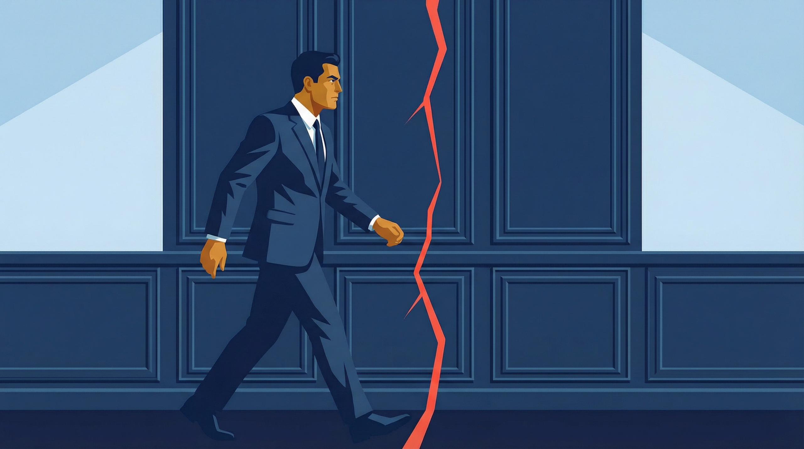 Illustration of a business leader navigating declining capacity utilization creating margin inefficiency