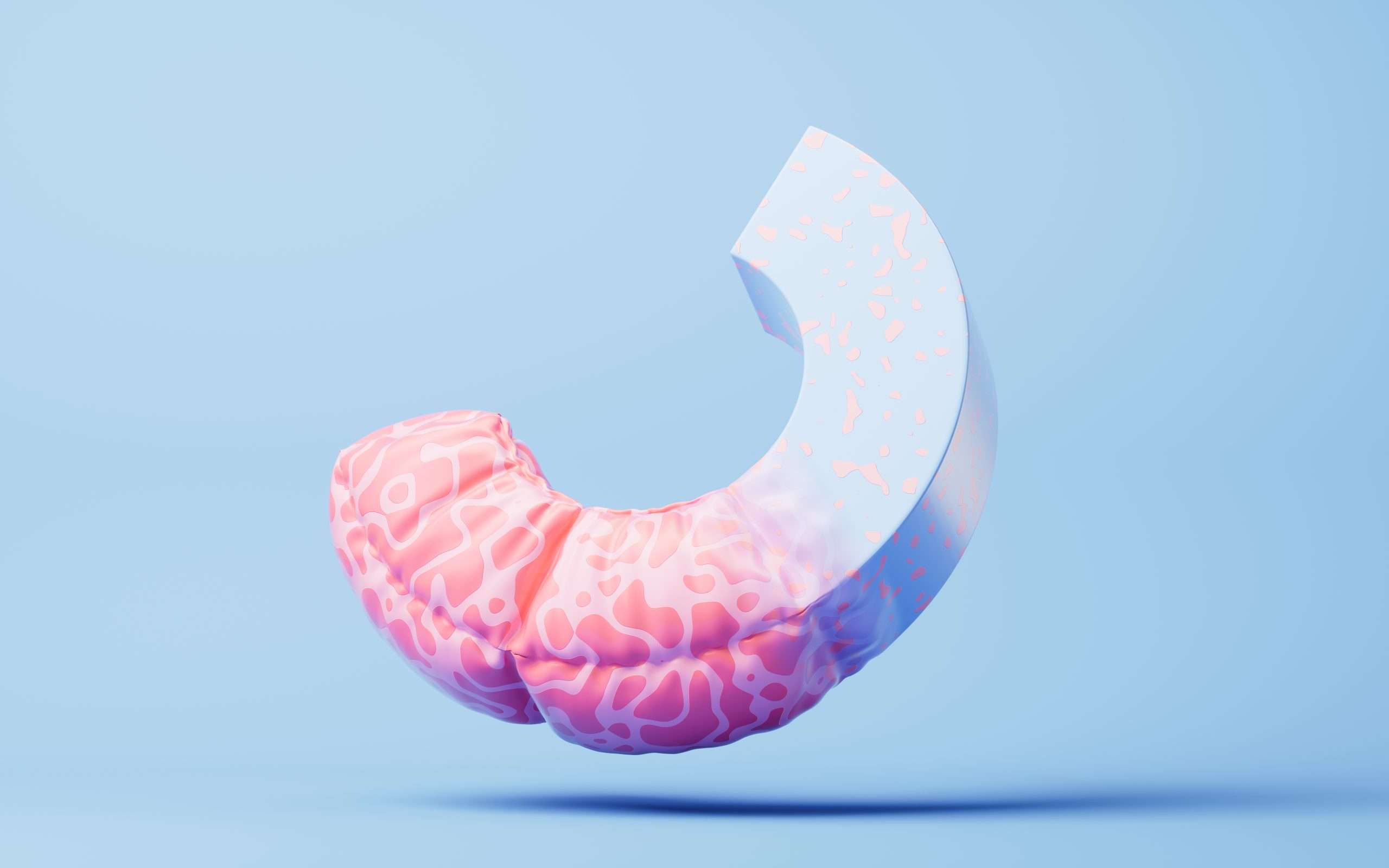 Abstract curved form with layered distortion representing pricing structures that evolve and accumulate complexity over time