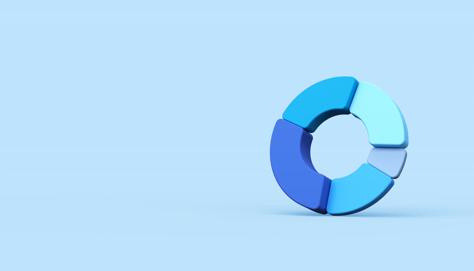 Abstract segmented circular form representing revenue management, dynamic pricing structure, and value segmentation across customer demand levels