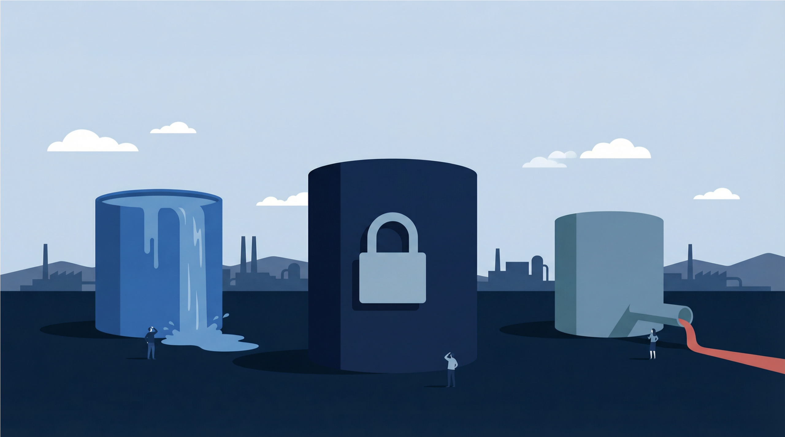 City structure supported by foundational pillars, representing working capital as the structural base that sustains ongoing business operations and liquidity.
