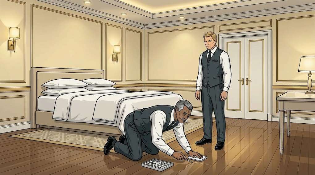 multiple supervisory staff present relative to limited housekeeping activity
