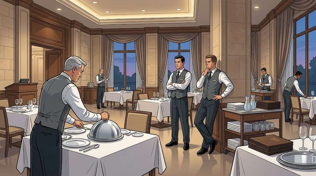 restaurant staff maintained across periods with varying guest activity