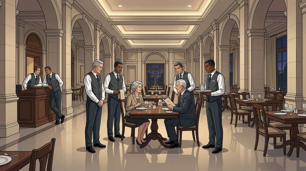 restaurant staffing levels high relative to guest activity