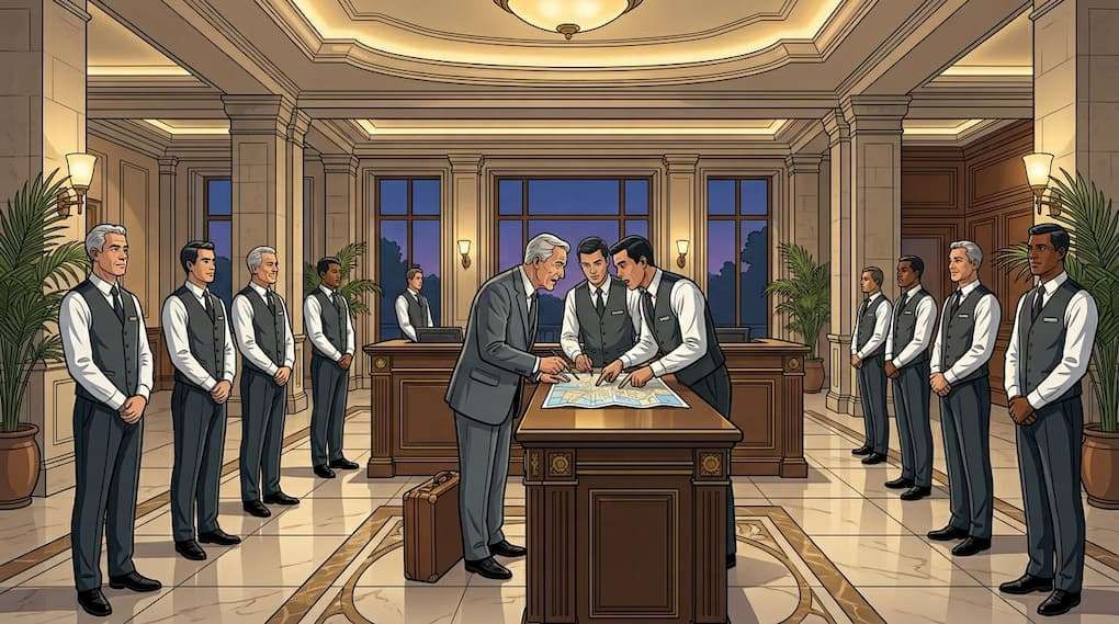 concierge and front desk staff performing overlapping service roles