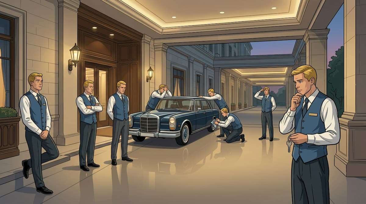 valet and bell staff operating in the same space with overlapping roles