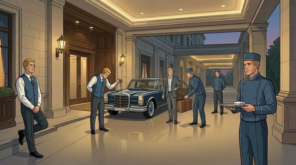 valet and bell staff operating in the same space with overlapping roles
