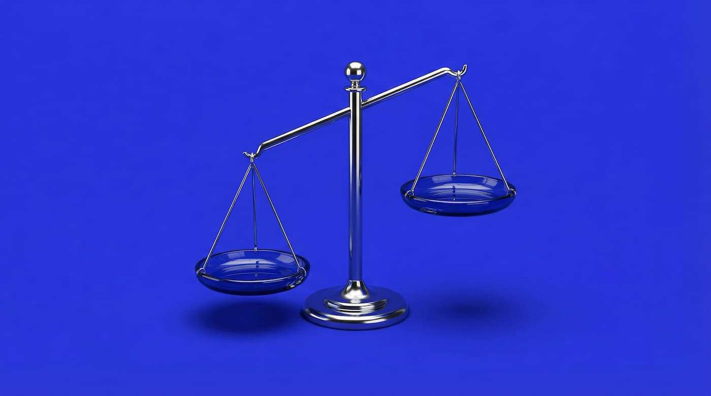 Balance scale tilted unevenly representing pricing structure misalignment across customer segments over time leading to revenue and margin distortion