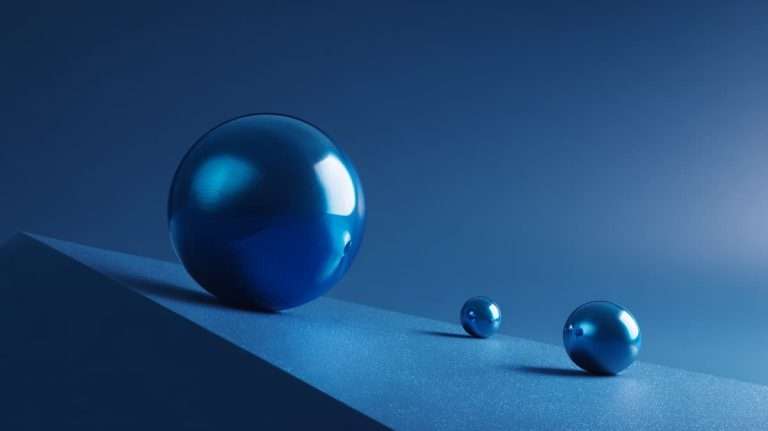 Hotel Workforce Optimization Insights illustration showing spheres moving unevenly along a slope, representing misaligned labor deployment