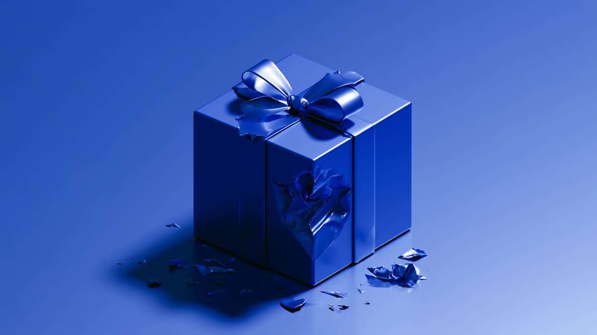 Damaged product package representing ecommerce returns, inventory write-offs, and contribution margin erosion