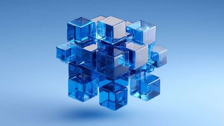 Blue modular blocks representing labor productivity, compensation, and unit labor costs.