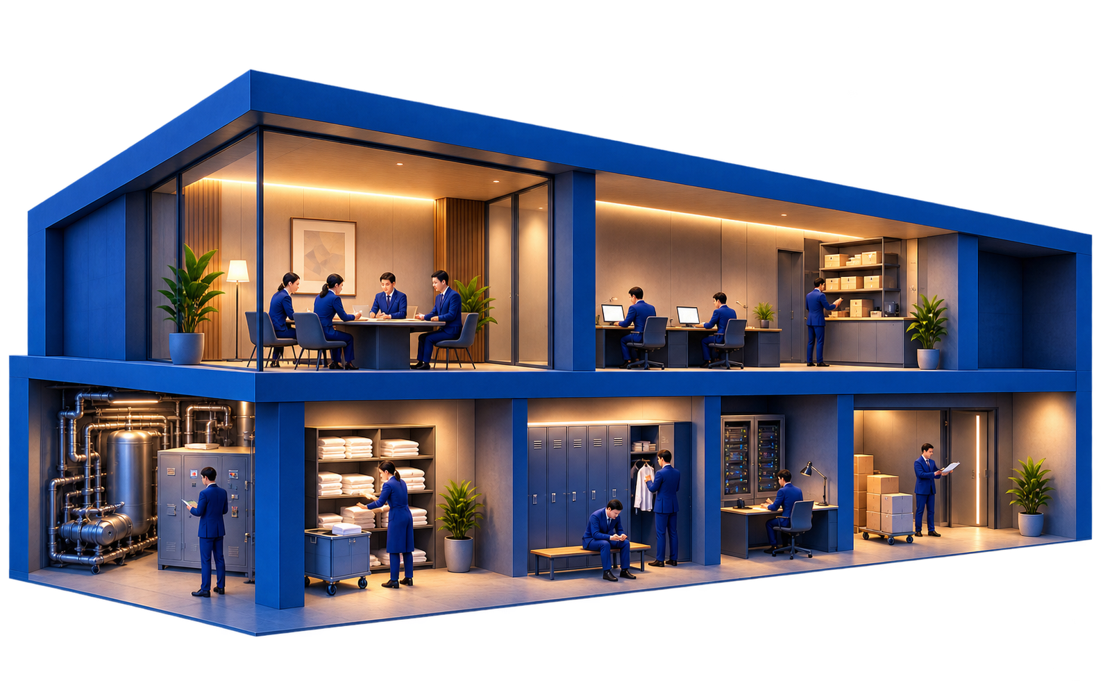 Hotel undistributed operating expense analysis across administration, IT, maintenance, utilities, and hotel-wide support functions.