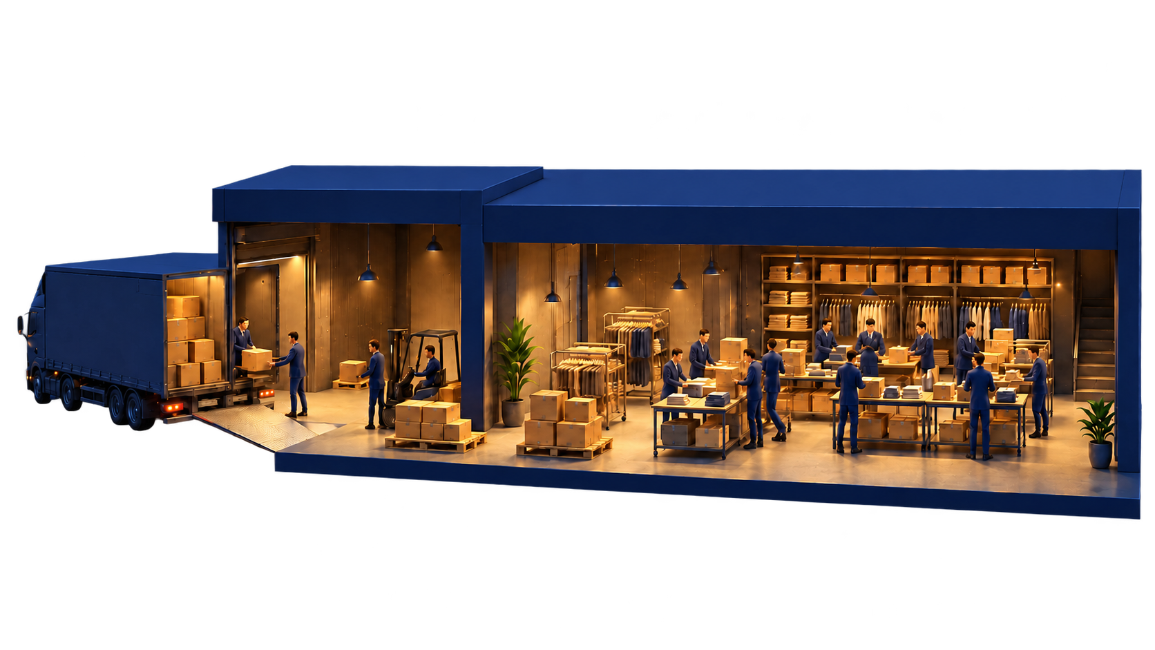 Retail landed cost from inbound shipment through receiving and merchandise handling